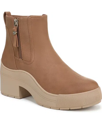 Dr. Scholl's Women's Time Off Up Zip Platform Short Boots In Multi