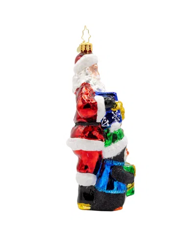 Christopher Radko Dave Thomas Foundation Santa Flurry Friends Ornament In Multi