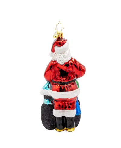 Christopher Radko Dave Thomas Foundation Santa Flurry Friends Ornament In Multi