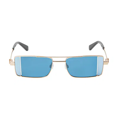 Off-white Off White Oeri14a Cortez 7645 Gold Blue Sunglasses In Blue