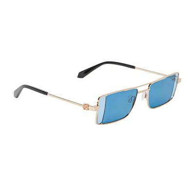 Off-white Off White Oeri14a Cortez 7645 Gold Blue Sunglasses In Blue