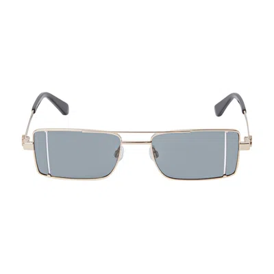 Off-white Off White Oeri14a Cortez 7607 Gold Dark Grey Sunglasses In Gray