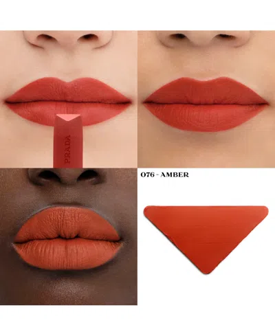 Prada Beauty Monochrome Hyper Matte Refillable Lipstick B03 Mahogany 0.13 oz In Red