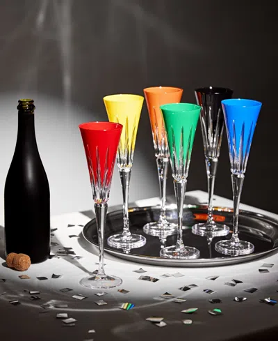 Waterford New Year 2025 Firework Crystal-glass Flutes Set Of 6 In Multi