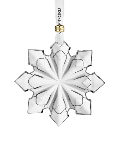 Waterford 2025 Annual Crystal Snowcrystal Ornament In Transparent