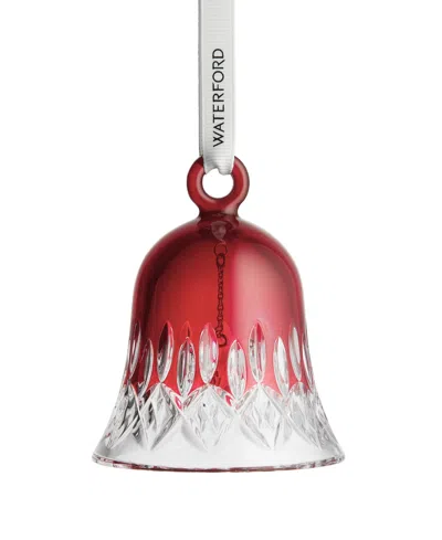 Waterford Crystal Lismore Bell Ornament In Red