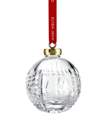 Waterford Elton John Crystal E Icon Bauble Ornament In Multi