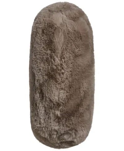 Donna Karan Lawrence Faux Fur Wristlet Wallet With Chain Strap In Gray