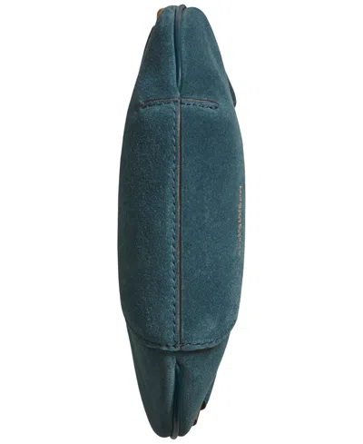 Donna Karan Suede Micro Crossbody Bag With Charm Hangoff In Brown