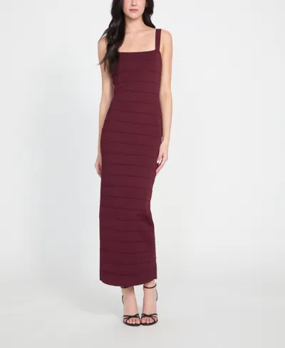 Guess Women's Bandage Maxi Dress In Burgundy