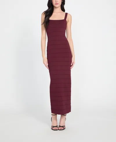Guess Women's Bandage Maxi Dress In Burgundy