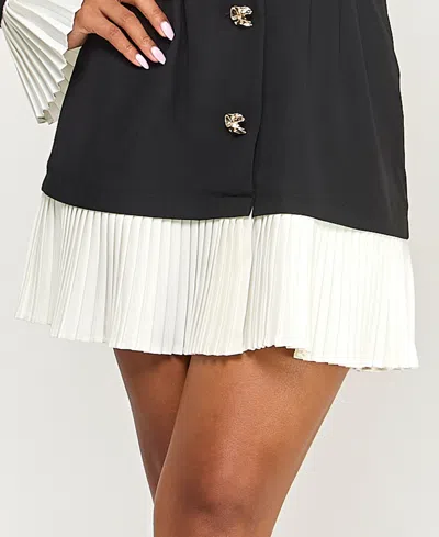 Seni & Cade Juniors' Long Sleeve Button Up Jacket Dress In Multi