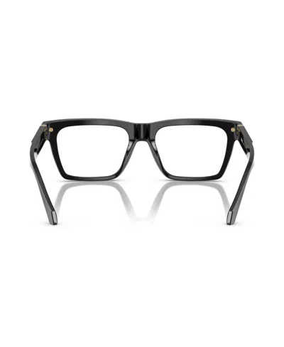 Versace 55mm Rectangle Optical Glasses In Black