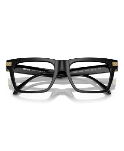 Versace 55mm Rectangle Optical Glasses In Black