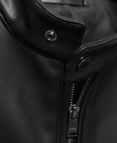 Mango Men's Zip-up Leather-effect Jacket In Black
