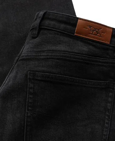Rodd & Gunn Lyell Tapered Stretch Cotton Jeans In Black