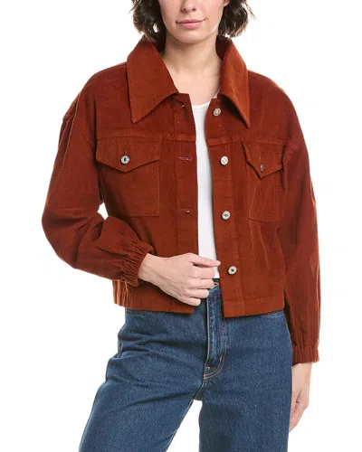 Pascale La Mode Corduroy Jacket In Burgundy