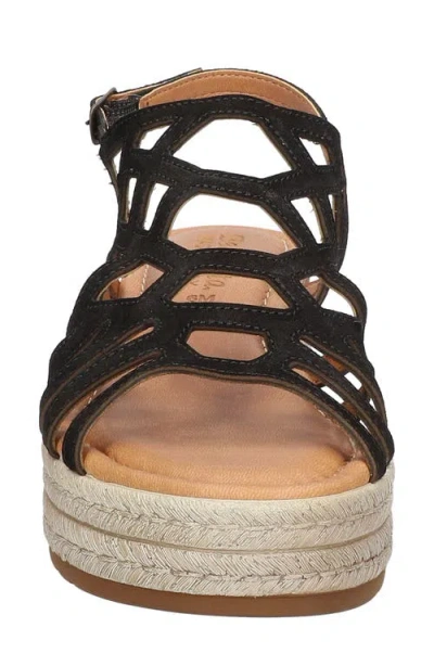 Bella Vita Womens Suede Wedge Ankle Strap In Black