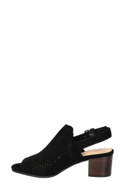Bella Vita Emmalyn Womens Suede Slingback Heels In Black