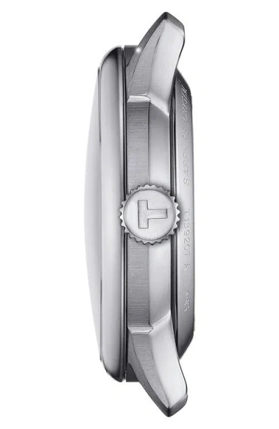 Tissot Chemin Des Tourelles Powermatic 80 Leather Strap Watch, 34mm In Blue