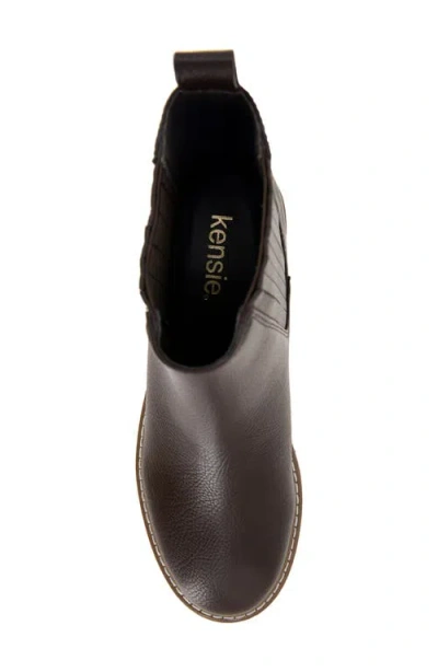 Kensie Womens Koda Flat Heel Chelsea Boots In Brown