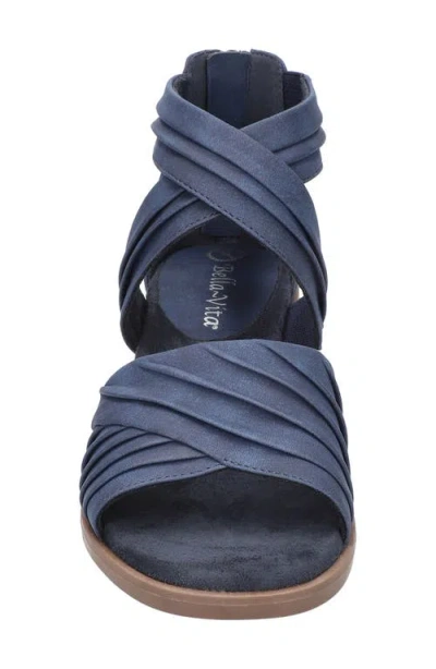 Bella Vita Womens Zipper Gladiator Sandals In Blue
