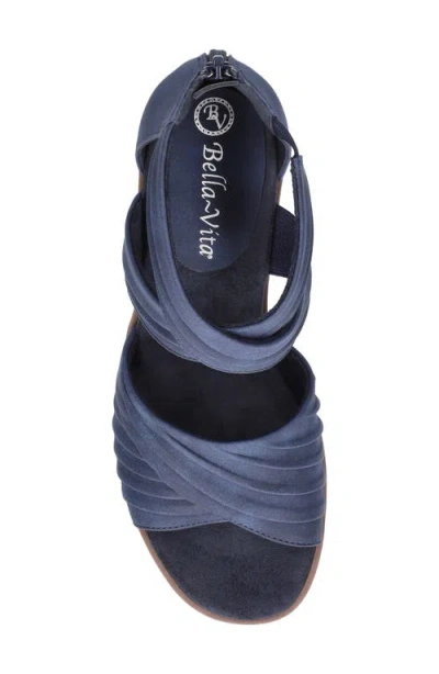 Bella Vita Womens Zipper Gladiator Sandals In Blue