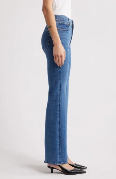Frame The Icon High Rise Flare Jeans In Canals In Blue