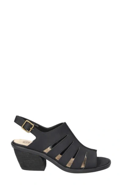 Bella Vita Rhodes Sandals Women's Black Adjustable Strap Block Heel Gal1128 In Black