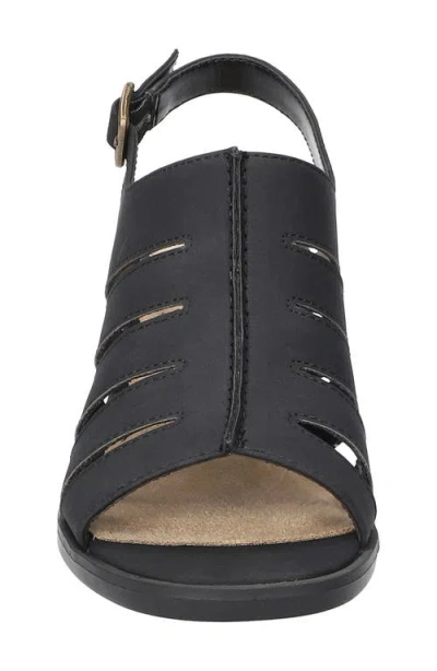 Bella Vita Rhodes Sandals Women's Black Adjustable Strap Block Heel Gal1128 In Black