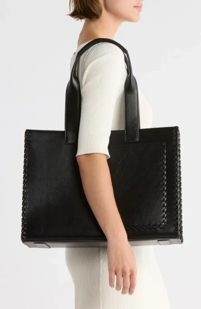 Bcbg Whipstitch Tote In Black