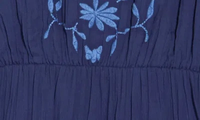 Area Stars Embroidered Dress In Blue