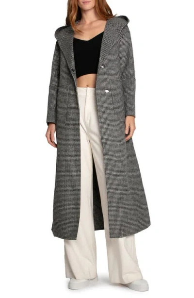 Belle & Bloom Walk My Way Wool Blend Hooded Coat In Multi