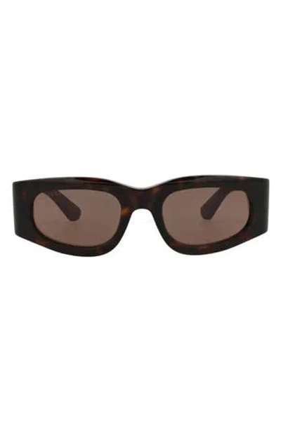 Gucci Rectangular Frame Sunglasses In Black