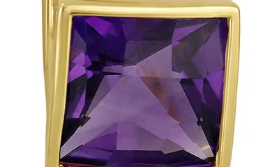 Bony Levy Color 14k Gold Amethyst Hoop Earrings In Gold