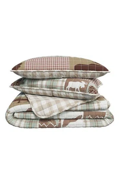 Woven & Weft Patchwork 3-piece Quilt Set In Brown