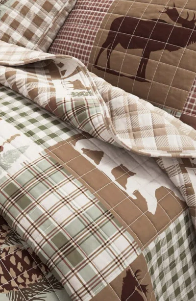 Woven & Weft Patchwork 3-piece Quilt Set In Brown