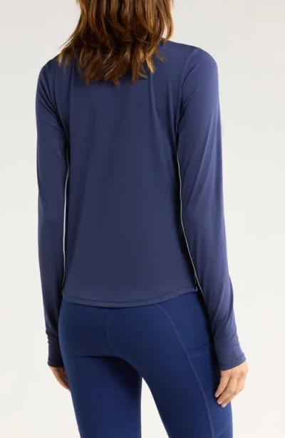 Yogalicious Interlock Serve It Up Tennis Pullover In Blue
