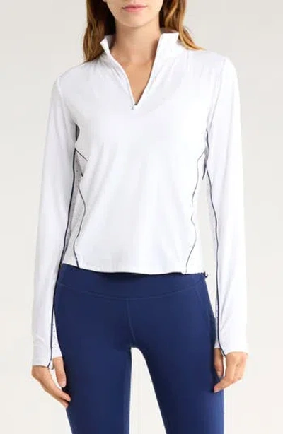 Yogalicious Interlock Serve It Up Tennis Pullover In White