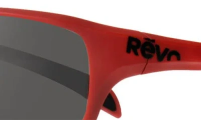Revo Vertex 67mm Polarized Rectangular Sunglasses In Red