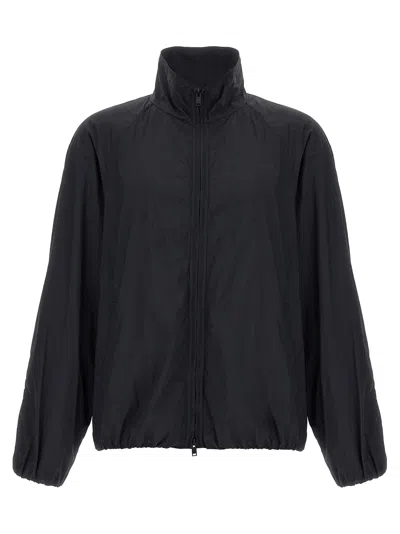 The Row Oyu Zip-front Bomber Jacket In Black