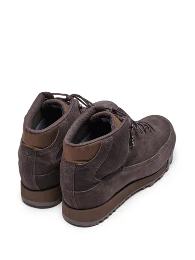 Suicoke Lace-up Suede Boots In Brown