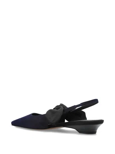 Neous Bow Slingback Trainers In Black