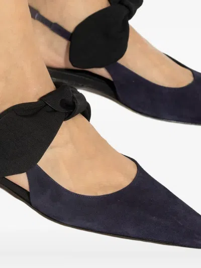 Neous Bow Slingback Trainers In Black