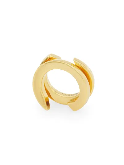 Mugler Double Ring In Gold