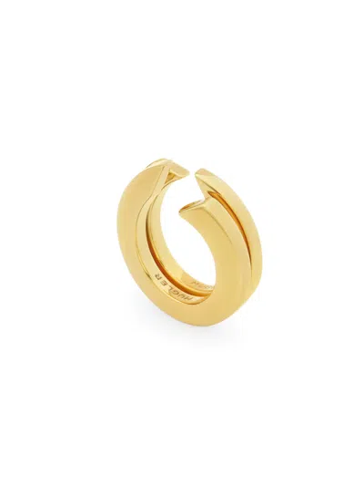 Mugler Double Ring In Gold