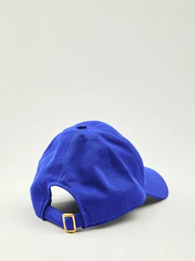 Celine Women Triomphe Baseball Cap In Blue