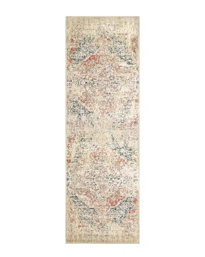 Superior Ombre Distressed Medallion Rustic Area Rug In Multi