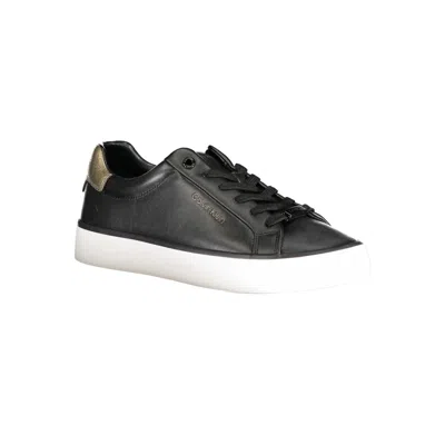 Calvin Klein Black Polyester Sneaker In Black