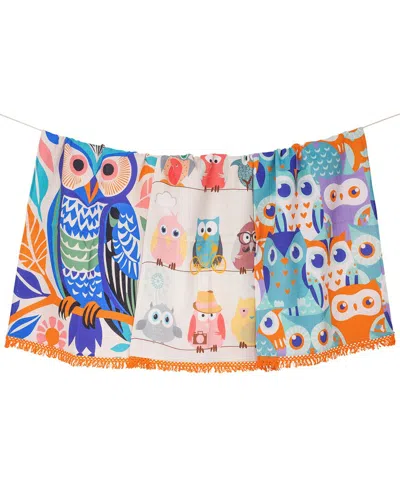 Tiramisu Whimsical Owl Kitchen Towel Set In Multi
